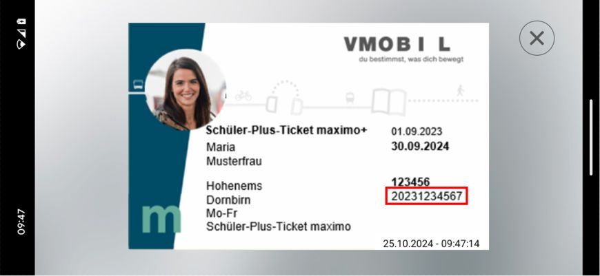 Beispielkarte der Sch&uuml;ler- und Lehrlingsfreifahrt.